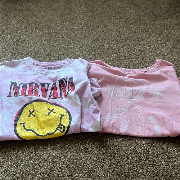 Nirvana and KISS Graphic T-Shirts - Picture 1 of 5